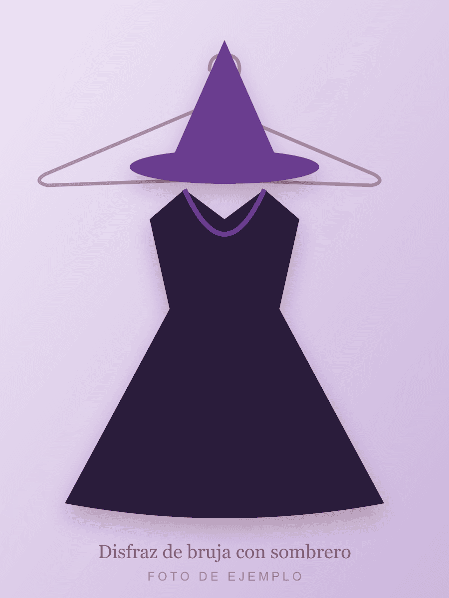 Disfraz de bruja con sombrero