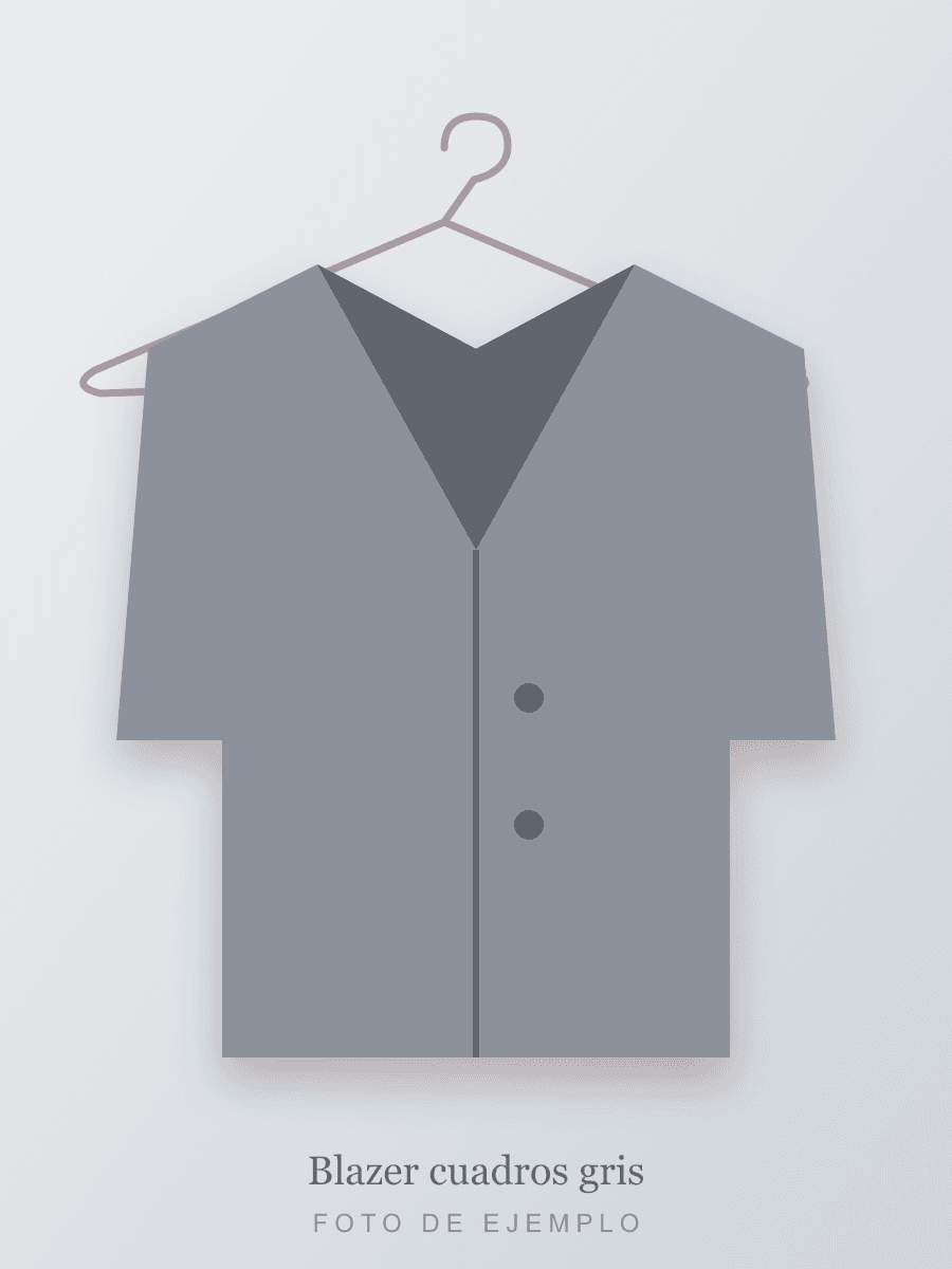 Blazer cuadros gris